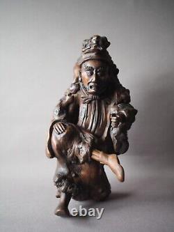 Antique Chinese root wood carving sculpture from the QING DYNASTY 19th century