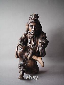 Antique Chinese root wood carving sculpture from the QING DYNASTY 19th century