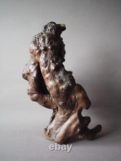 Antique Chinese root wood carving sculpture from the QING DYNASTY 19th century