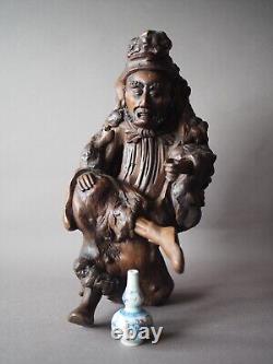 Antique Chinese root wood carving sculpture from the QING DYNASTY 19th century