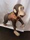 Antique Circa 1890 Hand Carved Carnival Ride Wood Monkey From Coney Island