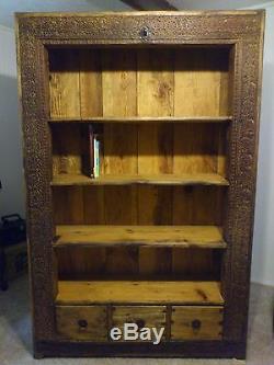 Antique Display Cabinet Made with Real 1900's Wooden Door Frame from Afghanistan