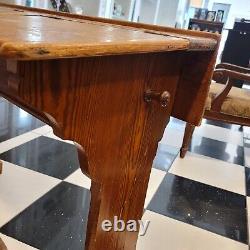 Antique Double School Desk with Bench and Wood Foot Rest from Germany