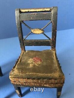 Antique Early 1830's Empire Style Dolls House Furniture From Saxony