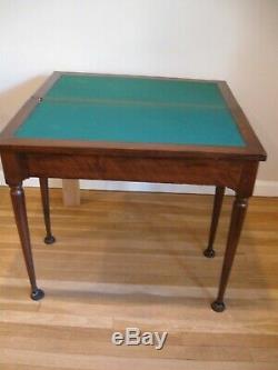 Antique Folding Card Table from Eleanor Roosevelt Christie's Sale Inlaid Design
