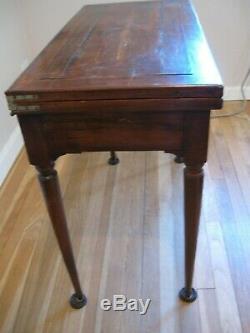Antique Folding Card Table from Eleanor Roosevelt Christie's Sale Inlaid Design
