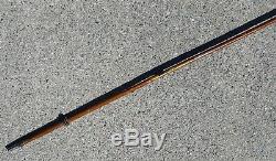 Antique Folk Art Brass Handle Walking Stick Cane made from Umbrella Parasol 36