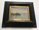 Antique Framed Painting From Europe Original Oil On Wood