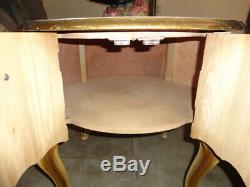Antique French Provincial Marble Top Side / End Table from Italy