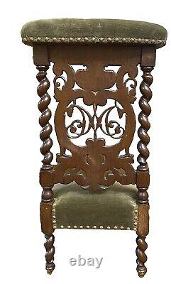 Antique French Walnut Prayer Kneeler from France 19th Century