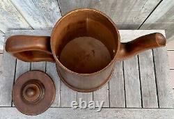 Antique Giant Wooden Coffee Tea Pot Display from The Steaming Kettle Boston 1920