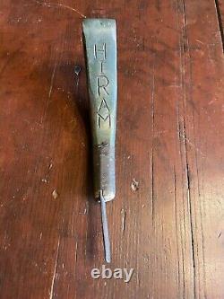 Antique Green painted Crooked Knife from Hiram Maine