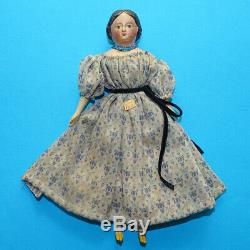 Antique Greiner Style 9 Inch Milliners Model Papier Mache Wood Doll from Museum