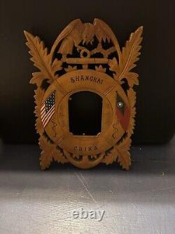 Antique Hand Carved Picture Frame From World War 2