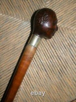 Antique Hand-Carved Wood Jamaican from Tagua Nut Patterned Top