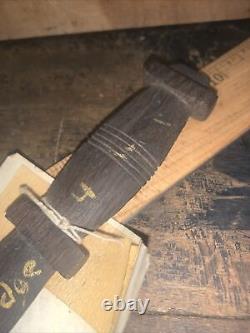 Antique Hand Carved Wood Knife 1875! Carved from Old North Bridge timber! Rare