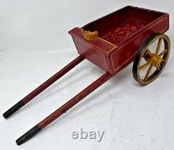 Antique Hand Made Wooden Toy Cart from Germany