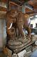 Antique Intricately Carved Teak Elephant From Thailand 2 Available 6' Tall