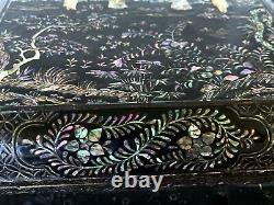 Antique Japanese Lacquer and Inlay Box from Ryukyu Island