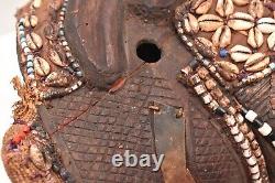 Antique Kuba Bwoom Mwaash Tribal Helmet Mask from the DRC Congo VTG