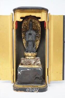 Antique Love-God Bodhisatva in wooden House Edo Original from Japan 1121C11