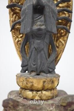 Antique Love-God Bodhisatva in wooden House Edo Original from Japan 1121C11