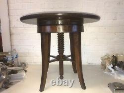 Antique Mahogany Adjustable Accent Drinks Table Adjusts from 18 to 23 Tall