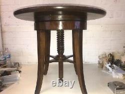 Antique Mahogany Adjustable Accent Drinks Table Adjusts from 18 to 23 Tall
