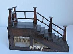 Antique Miniature or Model Stairway made from Wood Cigar Boxes