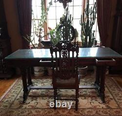 Antique Monks Pine Table/desk With 2 Drawers From Monastery In Europe
