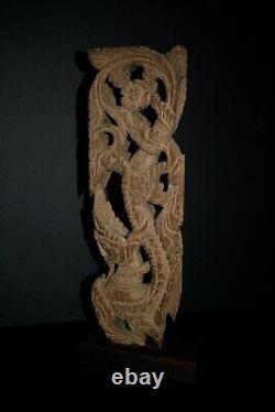 Antique Mounted Wood Carving from Thailand