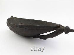 Antique Oceanic Art Carved Wooden Bowl from Schouten Island Papua New Guinea