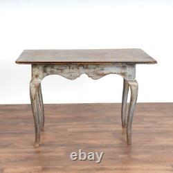 Antique Original Gray Painted Side Table From Sweden