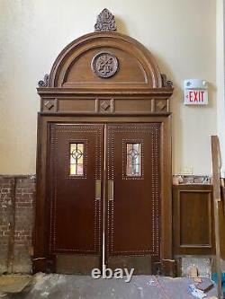 Antique Original Oak Beautiful Doorway Surrounds From A Closed Church Cmc59