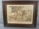 Antique Original Print From Currier & Ives American Country Life Wood Frame