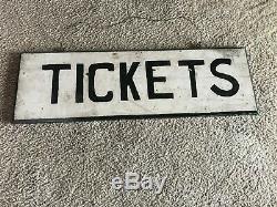 Antique/Original TICKETS Wood Sign From a New York Central Railroad Station