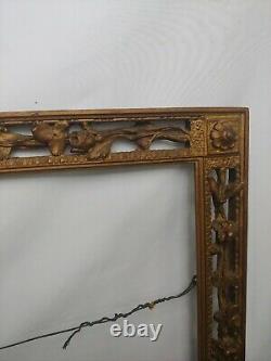Antique Picture Frame Hand Carved Hand Gilt from Early 19th Century