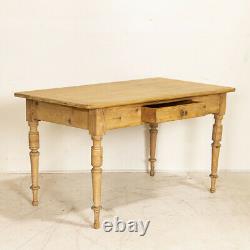 Antique Pine Kitchen Table Writing Desk from Denmark