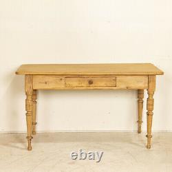 Antique Pine Kitchen Table Writing Desk from Denmark