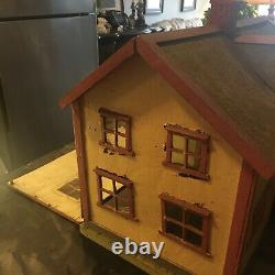 Antique Primative USA 16x10 ¼x12H Dollhouse. All original. From early 1900'S