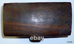 Antique Primitive Craftsman Hand Carved Wood Box From Single Block Of Wood