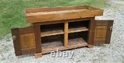 Antique Primitive Dry Sink w Raised Panel Doors from a Log Cabin 1800s Era