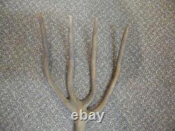 Antique Primitive Wood Hay Fork Made From A Tree LOCAL PICK UP ONLY
