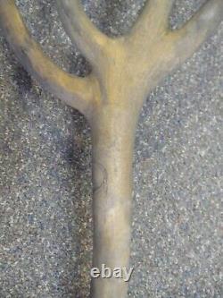 Antique Primitive Wood Hay Fork Made From A Tree LOCAL PICK UP ONLY