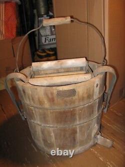 Antique Primitive Wood Majestic Wringer Mop Bucket From Pennsylvania Farm House