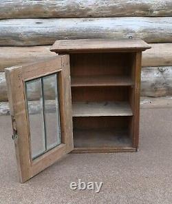 Antique Primitive Wooden Wall Hanging Spice Cabinet from Ukrainian Village