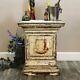 Antique Pulpit For Home Bar From Old Church Shabby Chic Chipped Paint Latin Text