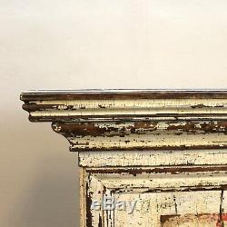 Antique Pulpit for Home Bar from Old Church Shabby Chic Chipped Paint Latin Text