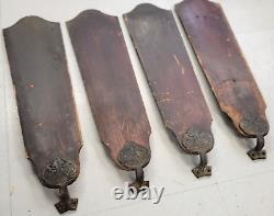 Antique Robbins & Myers Ceiling Fan BLADES from #3229, vintage Wood, to restore