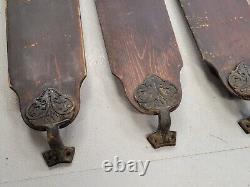 Antique Robbins & Myers Ceiling Fan BLADES from #3229, vintage Wood, to restore